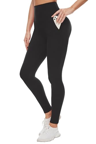 Leggings Pockets 1 Pack Black–High Wasited Tummy Control