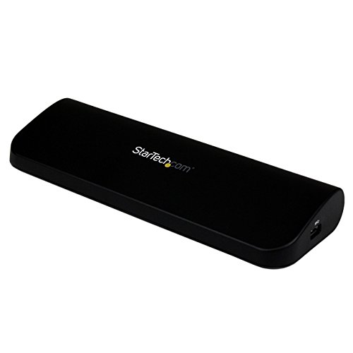 StarTech USB3SDOCKHDV Base de conexão para computador portátil (USB 3.0, DVI HDMI, VGA, 10/100/1000 Mbps), preto