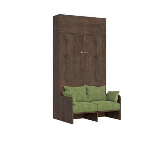 Itamoby Kentaro - Cama retractable (120 cm, con sofá y elemento de pared), color verde