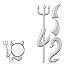 Cute 3d PVC Small Devil Style Demon Car Sticker Auto Car Emblem Decal Decoration