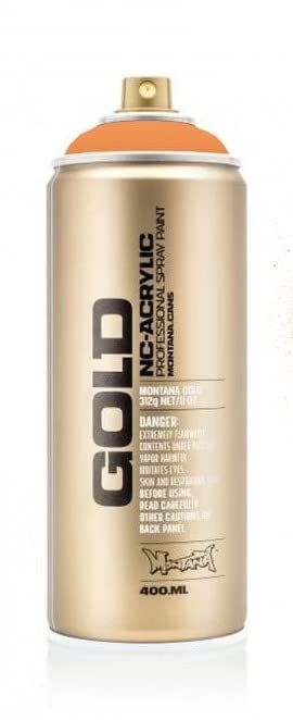 Montana Gold - Acrylic Spray Paint (Orangina G2050) Semi Gloss - All Purpose for Wood, Metal, Concrete, Glass and DIY 400ml Can