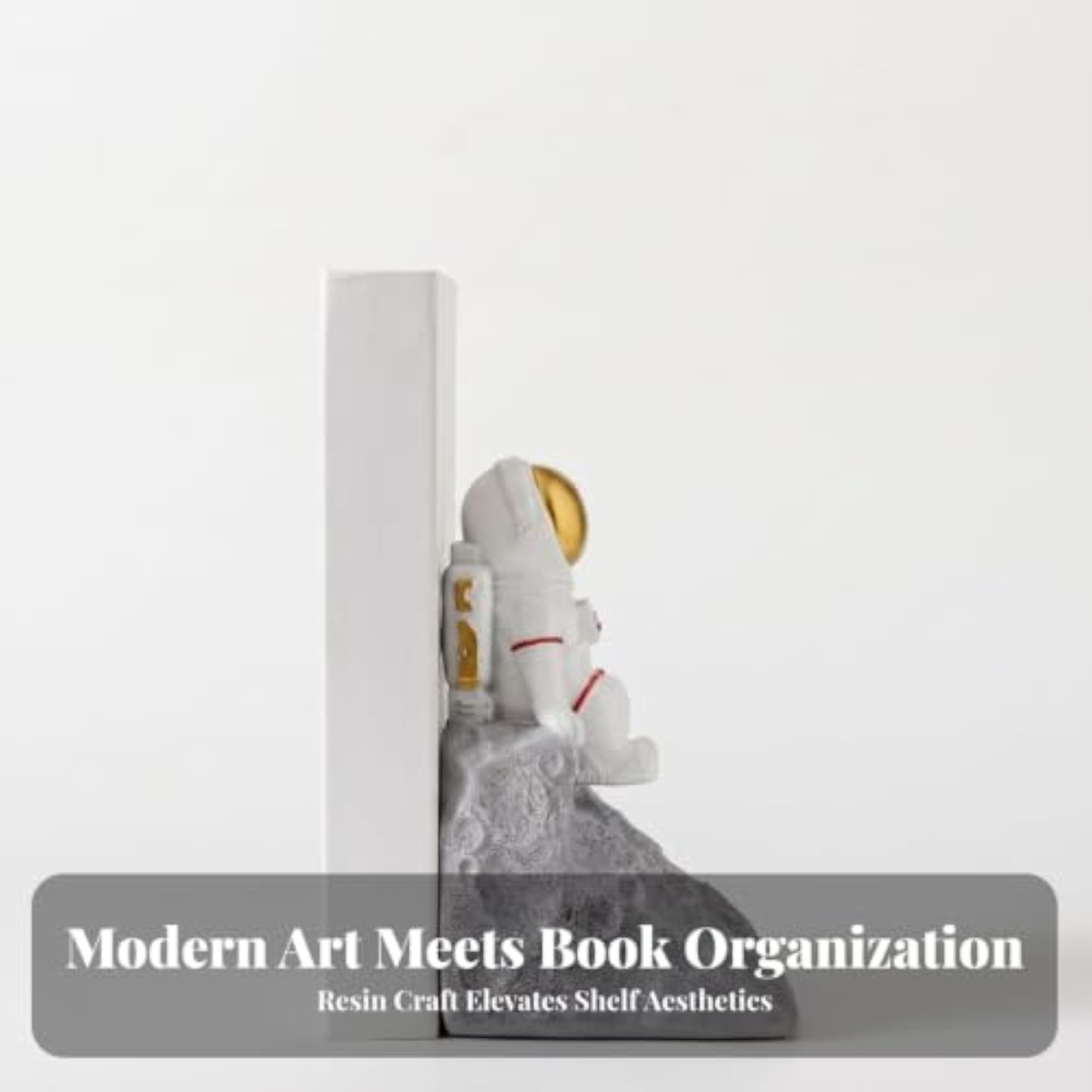 Sculptural Astronaut Bookend, Compact Design