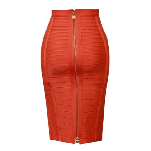 Women Knit Bandage Mini Skirt Summer Fashion High Waist Bodycon Elastic Ribbed Pencil Skirt