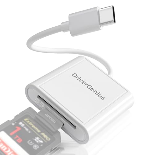 DriverGenius LiteRead II, White, SD/MicroSD vers USB-C