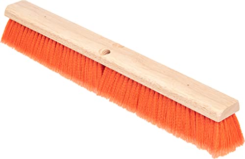 Balai de sol fin Flo-pac Saisie de 61 cm orange en polypropylène - 4