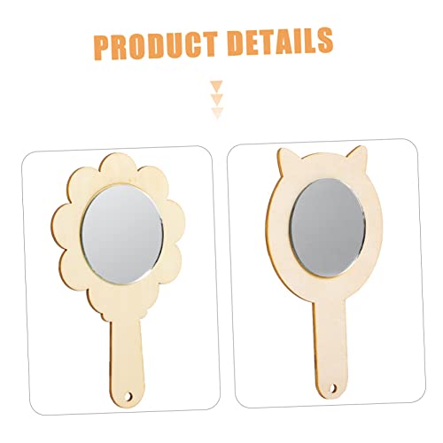 ifundom 12 Peças espelho faça você mesmo brinquedos para cachorrinhos espelho de pintura em madeira