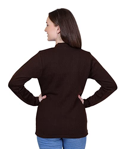 Image of Women Woolen v-Neck Cardigan Pullover Sweater for Winter wear with Front Pockets Plus Sizes Also Available