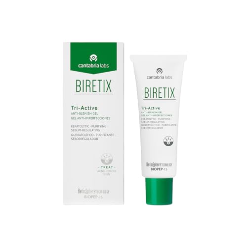Cantabria Labs – Biretix Tri-Active Gel 50 ml – Gel Facial que reduce los granos y marcas - Para pieles con tendencia acneica moderada.