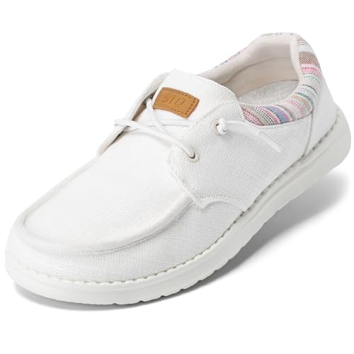 STQ Women's Slip On Arch Support Boat Shoes