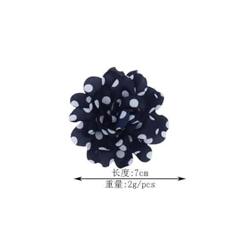 Image of Flower Hair Clip and Brooch Pin Double Color Spot Flower Broochs Lapel Pins Dainty Elegant Camellia Brooch Pin Handmade Petals DIY Clothing Shoes Hats Accessories Wedding Party Dance Banquet Dress Suit Ceremony Jewelry Accessories for Women