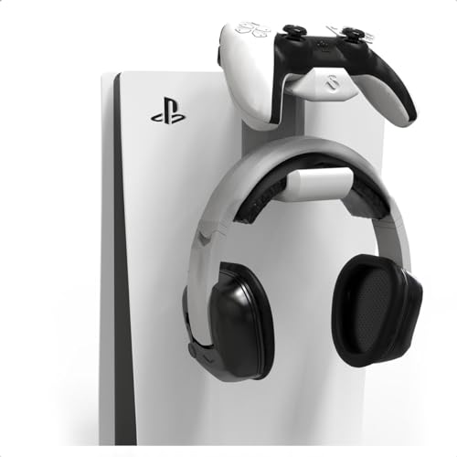Sculpy Suporte Clip Lateral para Controle e Headset Fone Console Ps5 Playstation 5