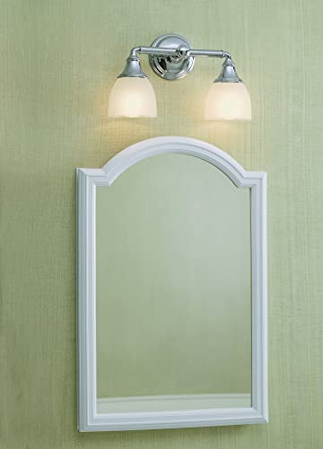 Image of Kohler Devonshire Bathroom Vanity Light Fixture, Wall Sconce Lighting, Position Facing Up or Down, UL Listed, 2 Light, Polished Chrome