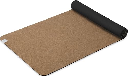 Gaiam Cork Yoga Mat, Natural Non-Slip Exercise & Fitness Mat for Hot Yoga