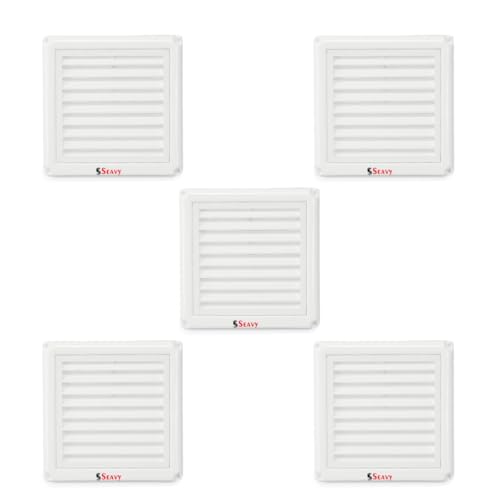 Image of 6 Inches Square PP Louver /Wall Mount Chimney Pipe Cover, Versatile Use, Durable, Anti Cockroach /Lizards /Insects, Made in India (SQPPLOUVER03) (5)