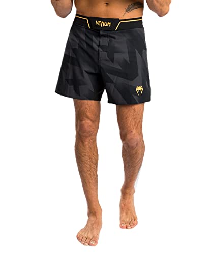 Venum Men's Standard Razor Fightshorts, Black/Gold, XX-Large