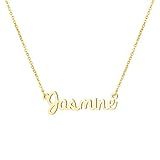 Yiyang Name Necklace 18K Gold Plated Stainless Steel Pendant Jewelry Birthday Gift for Girls...