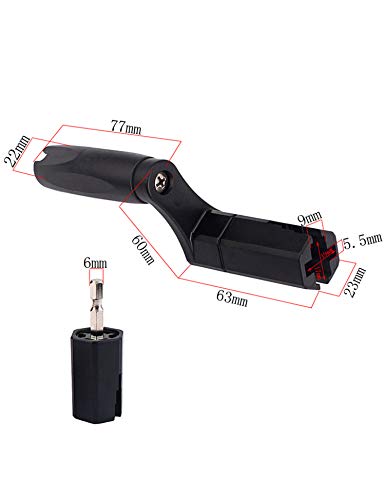 Metallor Multifunction Guitar String Winder Bridge Pin Remover Speed Peg Puller for Guitar Bass Banjo Mandolin Ukulele and More String Instruments Black. - Thumbnail 6