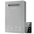 Natural Gas Tankless Water Heater, Outdoor Installation, Up to 5.3 GPM 130000 BTU On Demand Residential Natural Gas Instant Hot Water Heater Outdoor with Remote Controller, 110V, CSA Certificated,Gray