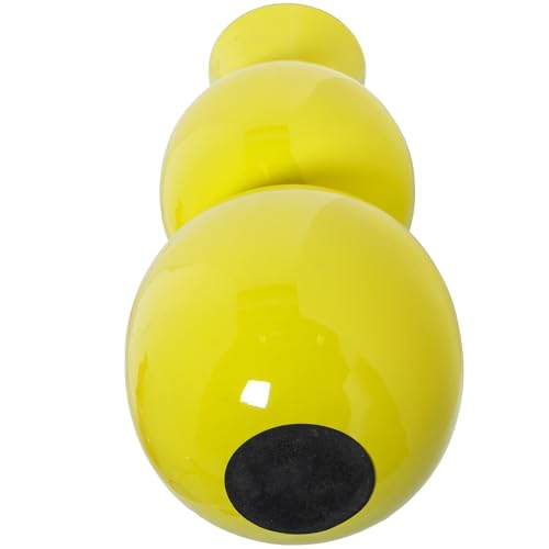 Vase en métal émaillé jaune incassable vase table 15cm