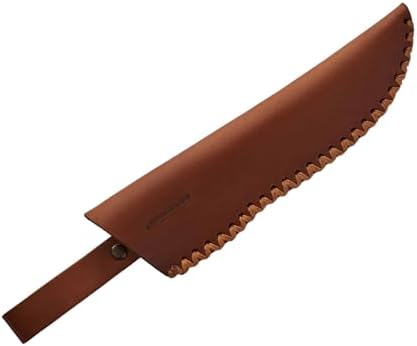 BPSKNIVES - Belt Knife Sheath - Brown Leather Sheath for Mora Garberg - Sheath with Belt Loop for Vertical Carry of Fixed Blade Knife - Free Suspension Leather image 2