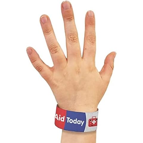 First Aid Wristband Red & Blue Pack of 100 Cover