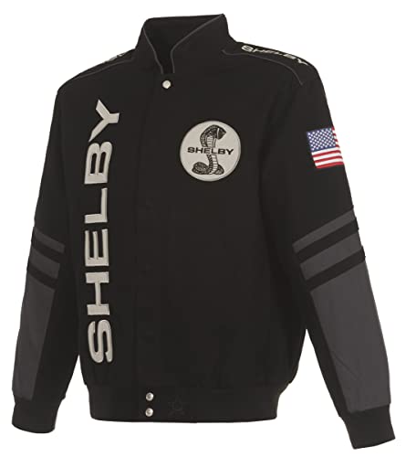 JH DESIGN GROUP Men's Shelby Cobra Jacket an Embroidered Classic Twill Coat