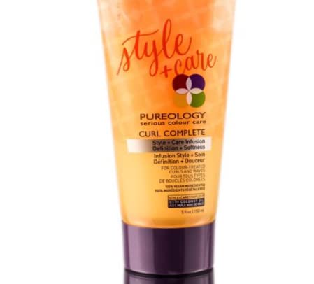 Pureology | Curl Complete Style & Care Infusion | Frizz Protection | Leave-in Cream-Gel | Vegan | 5.0 oz.