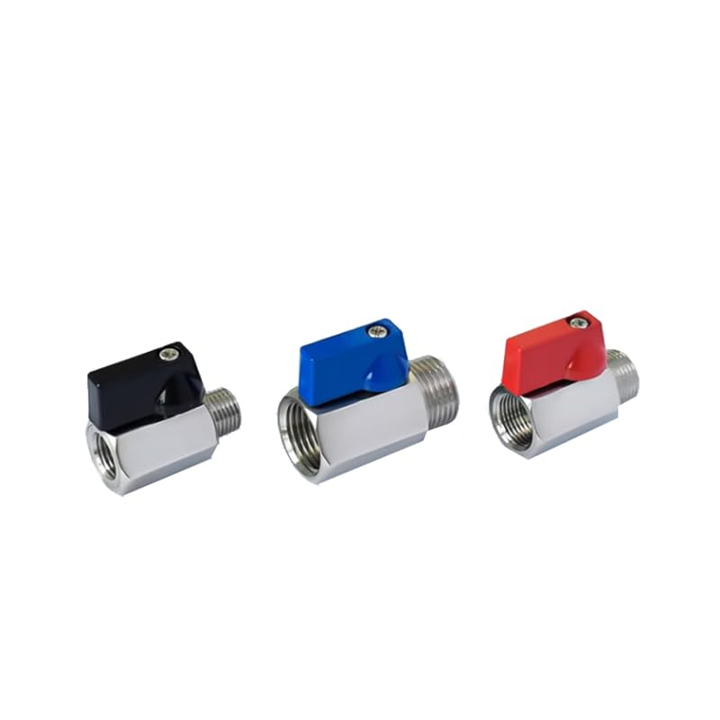 Adaptador para Grifo de depósito de Agua Conector Adaptador de válvula de Bola de Drenaje de Acero Inoxidable 304, Hilo Macho Hembra(Black Male,BSP1)