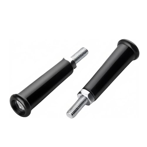 Image of 2Pcs M10 x 80mm Revolving Handle with Nut, Crank Handwheel for Lathe, Milling Machine, Trailer Jack - Threaded Rotary Grip Replacement, Bakelite & Metal, Non-Slip Design