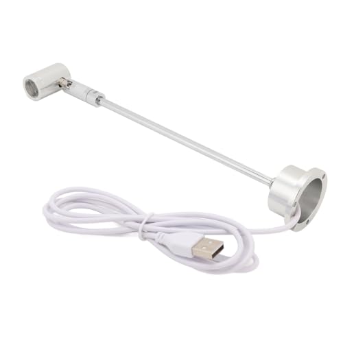 Alomejor Foco de Escaparate de Pie de Aluminio Duradero con Cabezal Ajustable para Colecciones (Luz cálida)