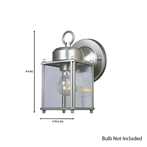 Designers Fountain 1161-Pw Porch Outdoor Wall Lantern Sconce, 8In H, Silver #TOP2