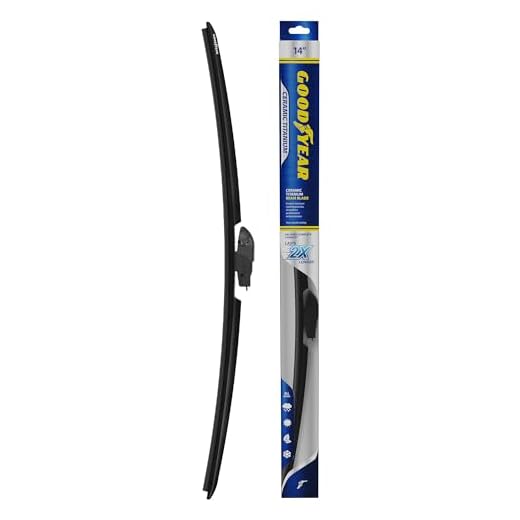 Goodyear Ceramic Titanium 14" Beam Windshield Wiper Blade, Replacement Windshield Wiper Blade with Universal Adaptor, Pack of 1