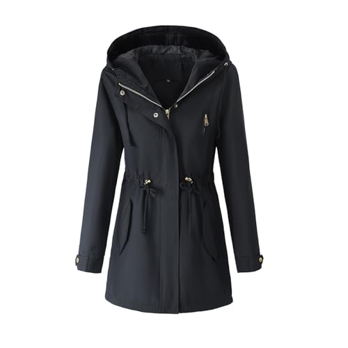 Veste femme mi saison légère déperlante avec capuche protectrice