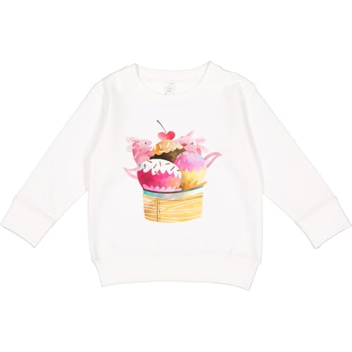 inktastic Axolotl Ice Cream Toddler Sweatshirt 2T White 43031