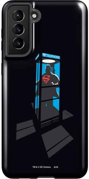 Skinit Pro Phone Case Compatible with Galaxy S21 FE - Officially Licensed DC Comics Superman Super Speed Flying Over City Design