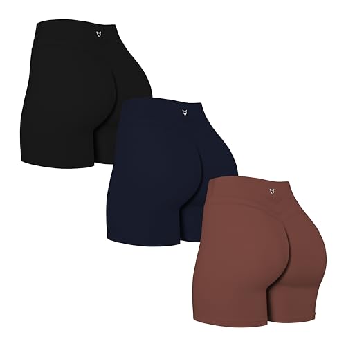 TomTiger Women’s Yoga Shorts with High Waist Tummy Control