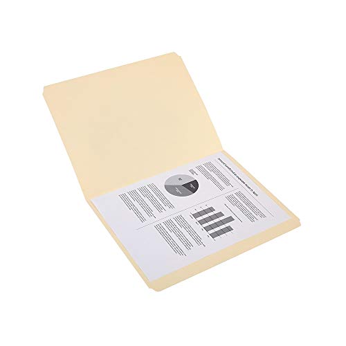 Staples 393125 100% Recycled Manila File Folder Letter Straight Tab 100/Box #TOP4