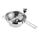 Toyvian Manueller Edelstahl Lebensmittelzerkleinerer mit Rutschfesten Griffen Ergonomisches Design zum Pürieren von Gemüse und Obst Spülmaschinenfest Vielseitig für Marmeladen und