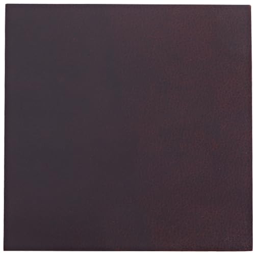 GORGECRAFT 8 x 8 Inch 2mm Thick Genuine Leather Pieces Square Leather Glossy Full Grain Leather Sheet Cowhide Leather Sheets Fabric for DIY Crafts Bracelets Jewelry Making Coconut Brown