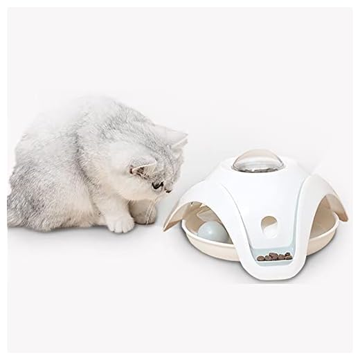 Alimentador de mascotas, juguete interactivo con bola de golosinas, el cuenco dispensador de alimentos de empuje interactivo OVNI para perros pequeños medianos que juegan a perseguir masticar