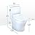 TOTO WASHLET+ Aquia IV Cube Two-Piece Elongated Dual Flush 1.28 and 0.9 GPF Toilet with Auto Flush S550e Bidet Seat, Cotton White - MW4363056CEMFGNA#01