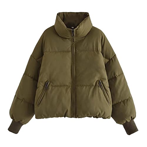 Manteau coton court femme doudoune oversize manches longues