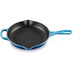 Sartenes Le Creuset Le Creuset Sartén skillet redonda de hierro fundido, diámetro 23 cm, Azure, 20182232200422