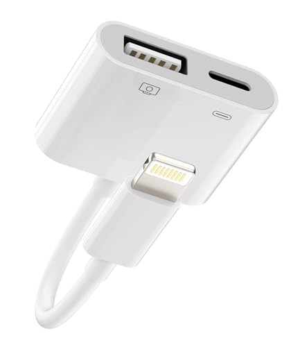 Adaptador Lightning USB Cable OTG 3.0 Carga (2 en 1) para Apple iPhone 14 13 12Pro para iPad de memoria cámara lector tarjetas Jack Adapter teclado teléfono transferencia cámara memoria IP