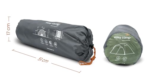 Carpa Dome para 4 personas Easy Camp con cierre de cremallera miniatura 7