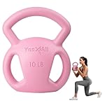 Yes4All Kettlebell, Strength Training Kettlebells for Women, Wide Multi-grip Textured Handle for Home Gym Exercises & Full Body Workout, Single 5–25 lb & Set of 10-15 lb