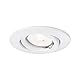 Paulmann 98971 Einbauleuchte Quality schwenkbar rund 110mm 20° GU5,3 max. 50W 12V dimmbar Weiß