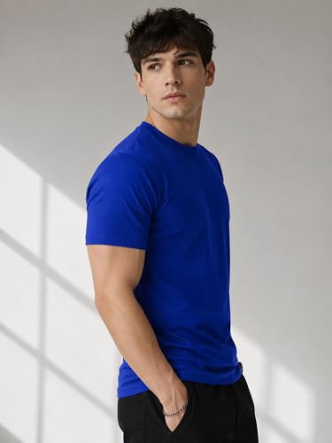 Image of London Hills T Shirt For Man | Men Round Neck Tshirts | Tshirt Shirts Men | Gym T Shirts For mens Workout | T-shirts For Man Cotton Stylish Round Neck T Shirt Half Sleeve Regular Fit Solid Multicolour