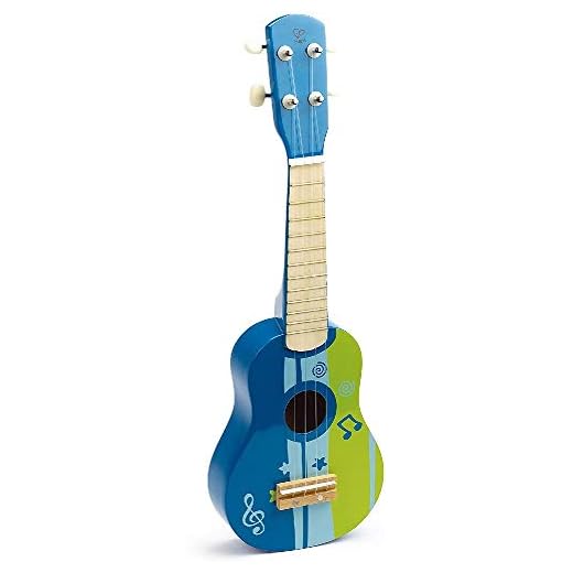 Hape Kid's Wooden Toy Ukulele in Blue