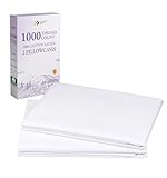 California Design Den 1000-Thread-Count True Luxury 100% Pure Cotton Standard Size Solid White (21